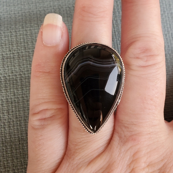 New Botswana Agate 925 Silver Ring. - Picture 10 of 11